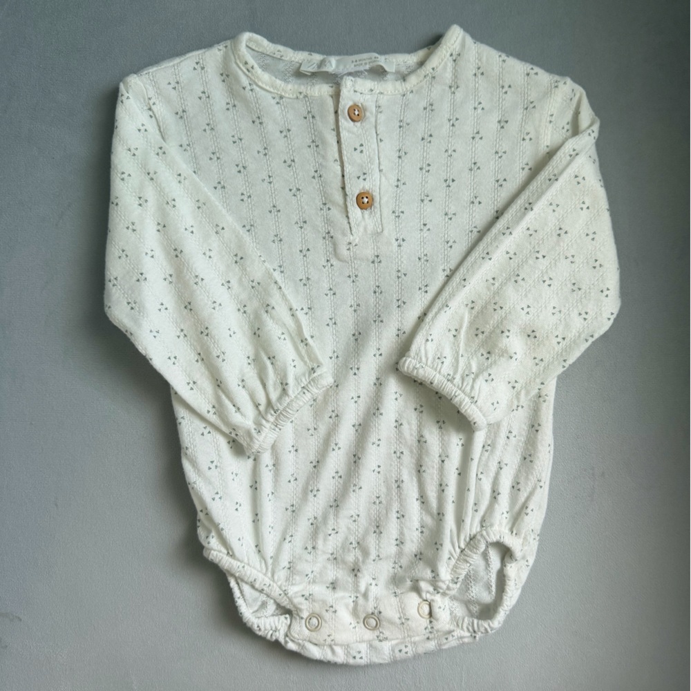 Zara Cream Long Sleeve One Piece